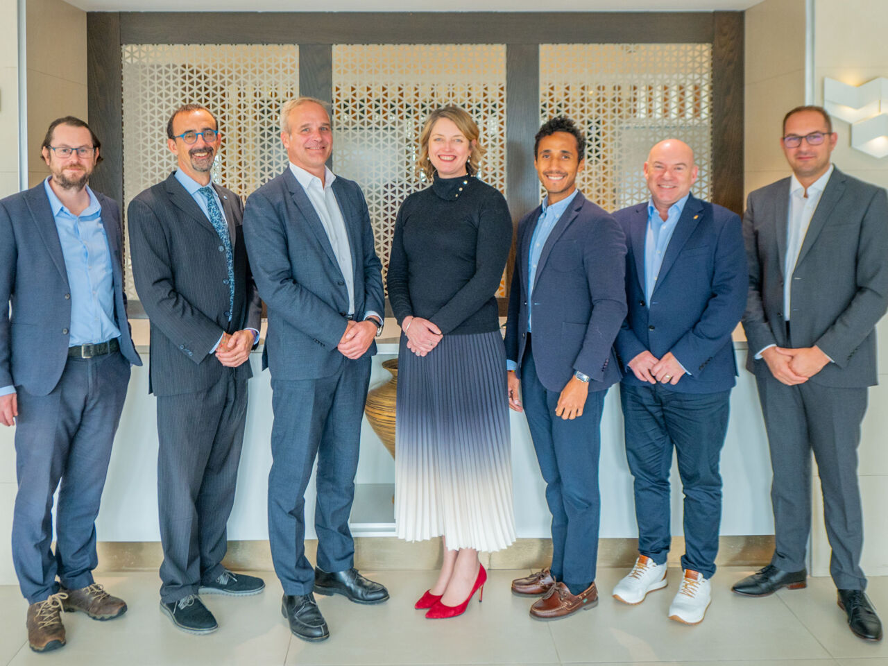 The WorldSkills Global Research Council standing side by side. 